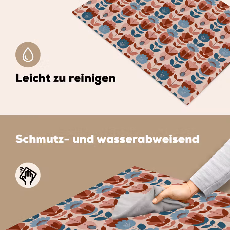 Vintage - Motief - Kleurrijk Inductie beschemer met haakjes klein 777 -ky-schoon-de