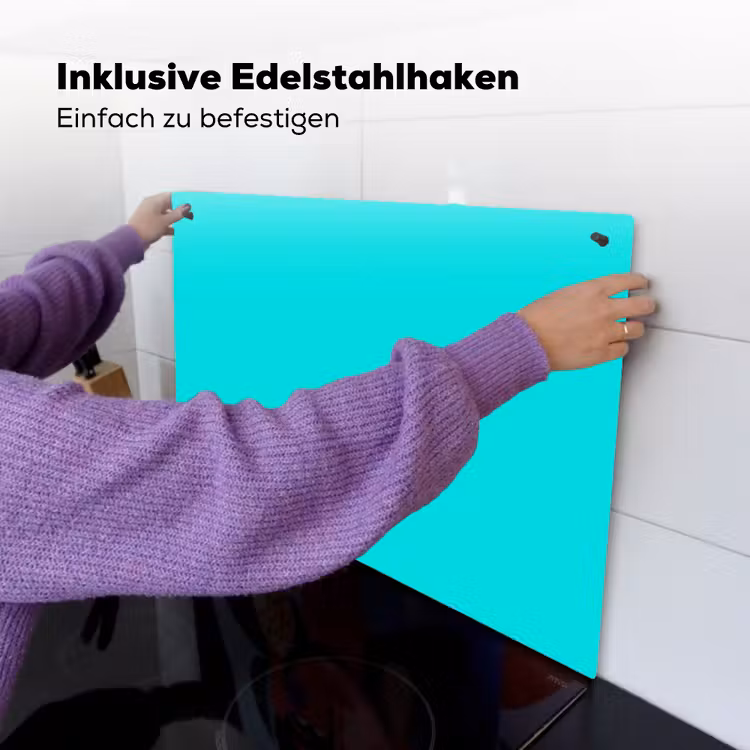 Vivid - Aquamarine - Turkoois Inductie beschemer met haakjes klein 777 -ky-ophangen-de