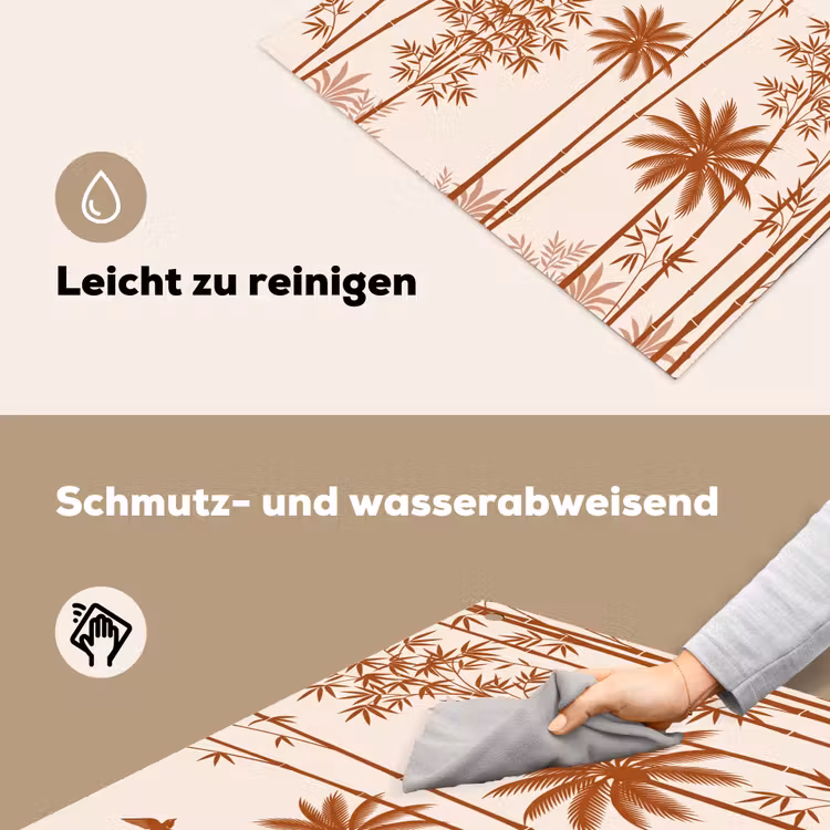 Vogel - Boom - Tropisch - Minimalistisch - Bruin Inductie beschemer met haakjes klein -ky-schoon-de