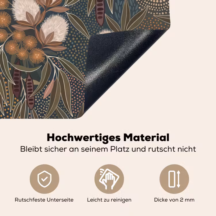 Vogel - Bladeren - Natuur - Illustratie - Groen Inductie beschemer met haakjes klein -ky-onderkant-de