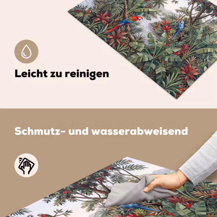 Vogel - Jungle - Natuur - Mozaïek - Groen Inductie beschemer met haakjes klein -ky-schoon-de
