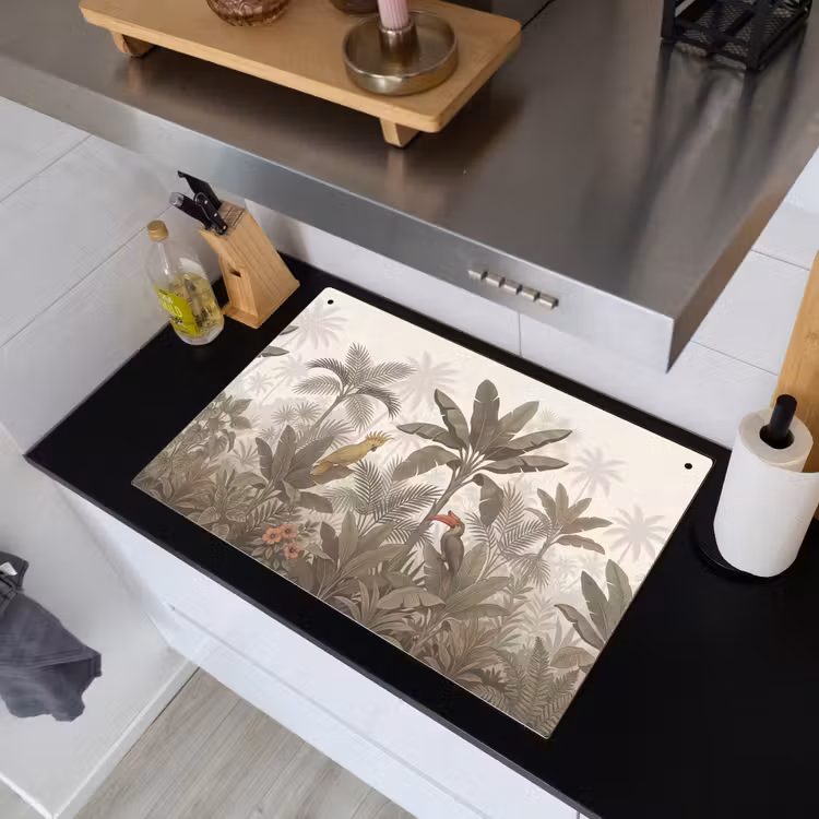 Vogel - Jungle - Tropisch - Illustratie - Groen Inductie beschemer met haakjes klein -sfeer1