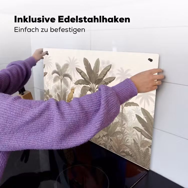 Vogel - Jungle - Tropisch - Illustratie - Groen Inductie beschemer met haakjes klein -ky-ophangen-de