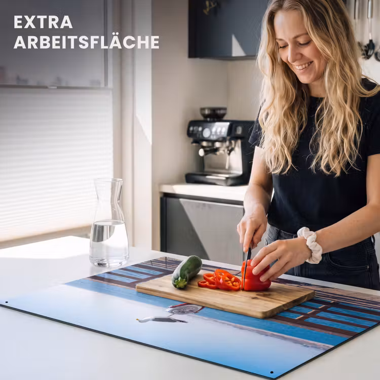 Vogel - Verrekijker - Kust - Zee - Blauw Inductie beschemer met haakjes klein -ky-usp-de
