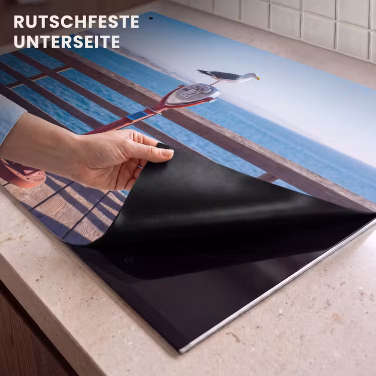 Vogel - Verrekijker - Kust - Zee - Blauw Inductie beschemer met haakjes klein -ky-onderkant-de