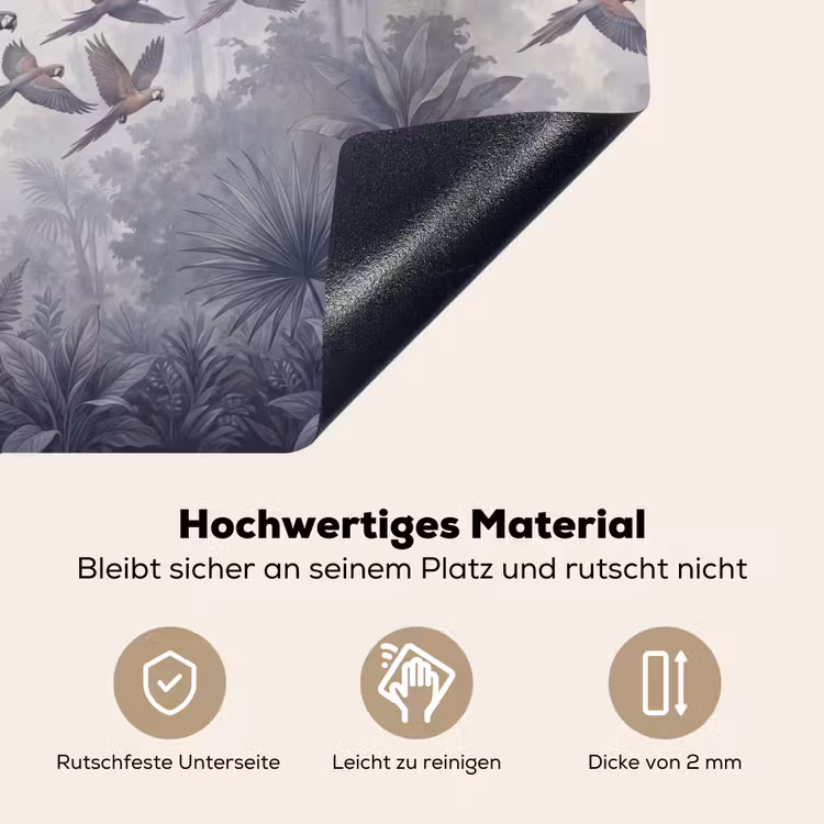 Vogel - Vliegend - Jungle - Vintage - Dieren Inductie beschemer met haakjes klein -ky-onderkant-de