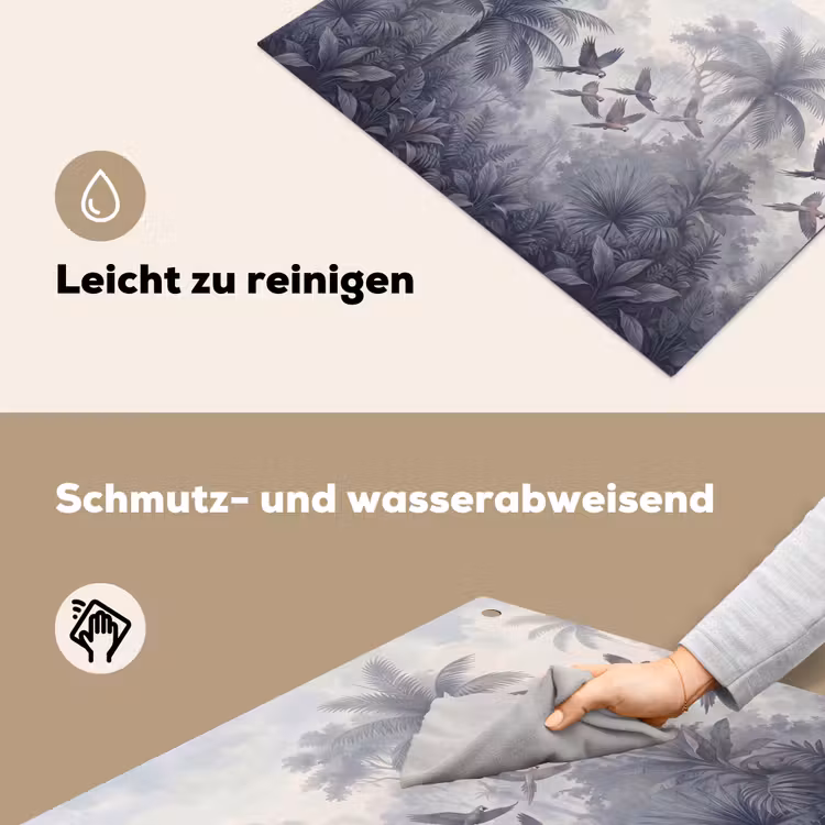 Vogel - Vliegend - Jungle - Vintage - Dieren Inductie beschemer met haakjes klein -ky-schoon-de