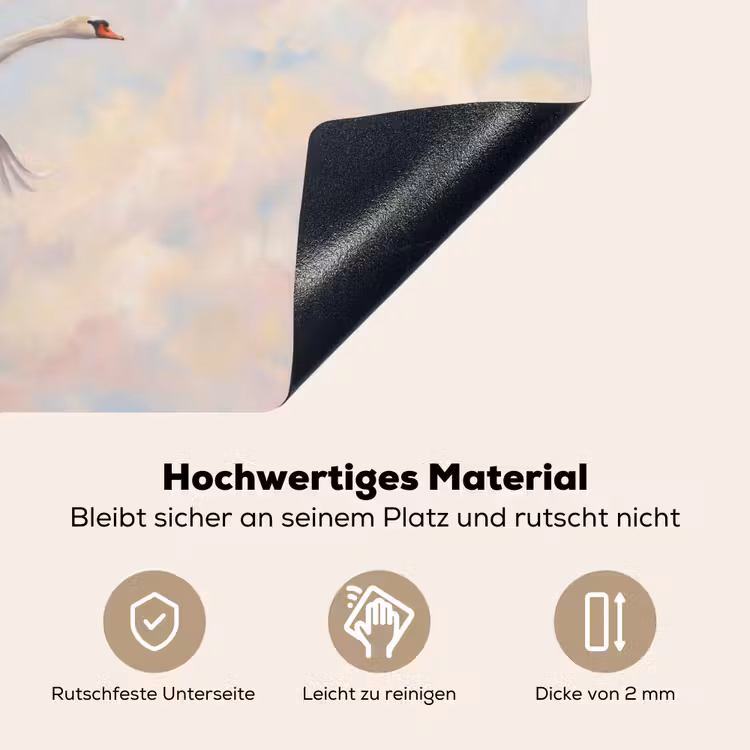 Vogel - Vliegend - Lucht - Modern - Pastel Inductie beschemer met haakjes klein -ky-onderkant-de