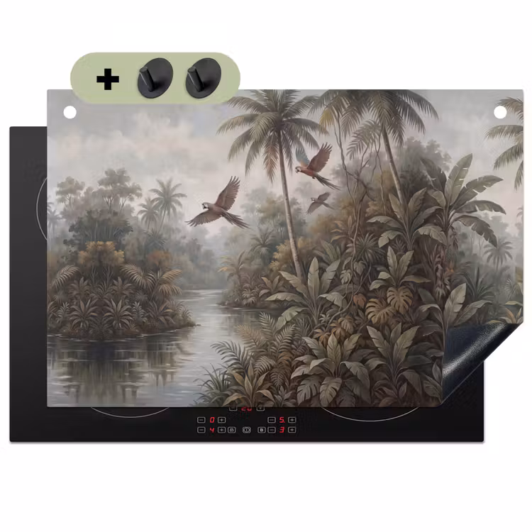 Vogel - Vliegend - Tropisch - Landschap - Klassiek Inductie beschemer met haakjes klein -3d