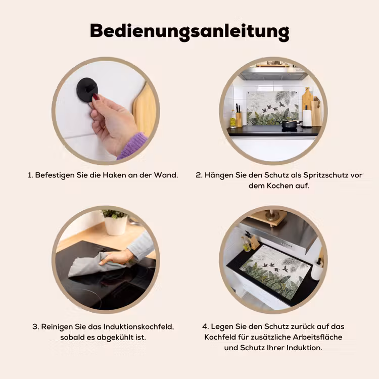 Vogel - Vliegend - Tropisch - Mozaïek - Groen Inductie beschemer met haakjes klein -ky-gebruik-de