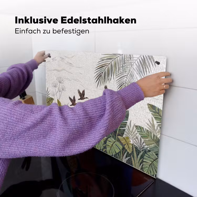 Vogel - Vliegend - Tropisch - Mozaïek - Groen Inductie beschemer met haakjes klein -ky-ophangen-de
