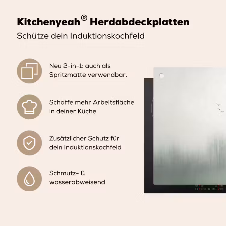 Vogel - Vlucht - Natuur - Minimalistisch Inductie beschemer met haakjes klein -ky-usp-de