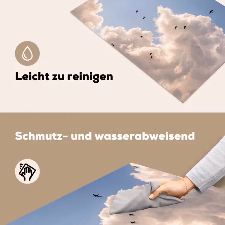 Vogel - Vlucht - Wolken - Natuur - Blauw Inductie beschemer met haakjes klein -ky-schoon-de
