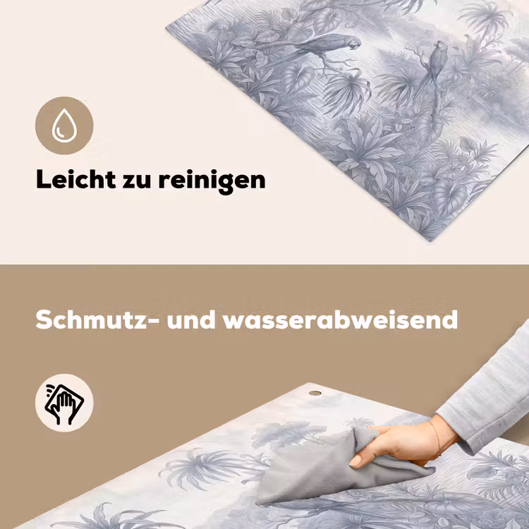 Vogel - Rivier - Tropisch - Illustratie - Blauw Inductie beschemer met haakjes klein -ky-schoon-de