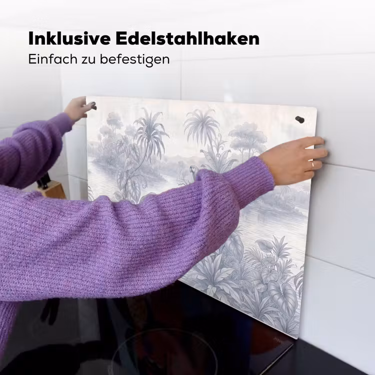 Vogel - Rivier - Tropisch - Illustratie - Blauw Inductie beschemer met haakjes klein -ky-ophangen-de
