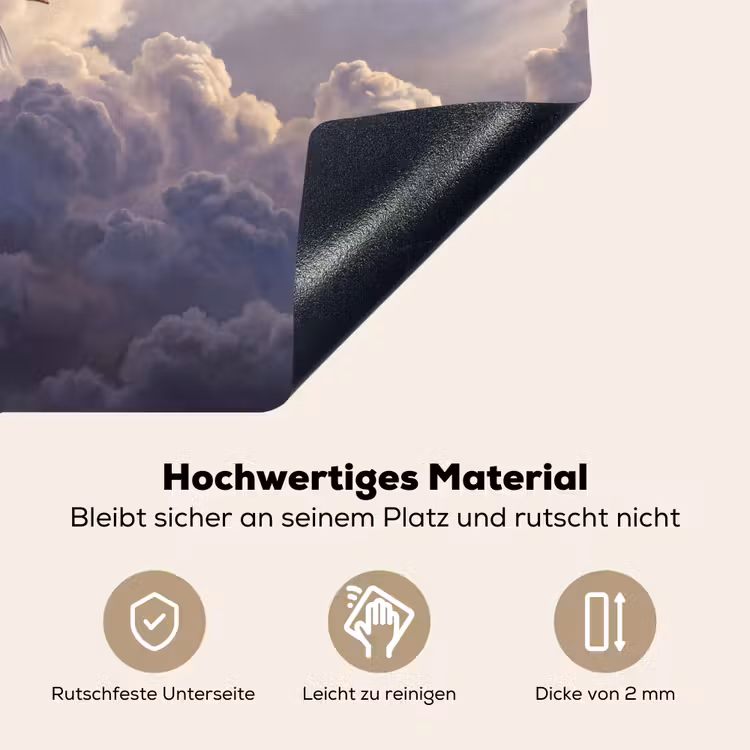 Vogel - Vliegend - Natuur - Wit - Wolken Inductie beschemer met haakjes klein -ky-onderkant-de