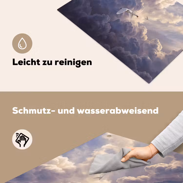 Vogel - Vliegend - Natuur - Wit - Wolken Inductie beschemer met haakjes klein -ky-schoon-de