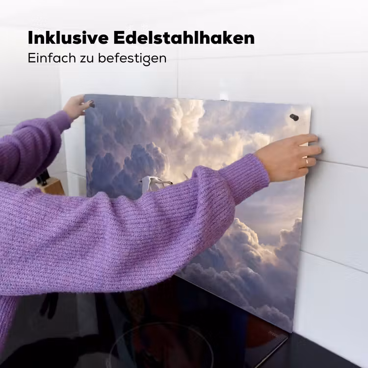 Vogel - Vliegend - Natuur - Wit - Wolken Inductie beschemer met haakjes klein -ky-ophangen-de