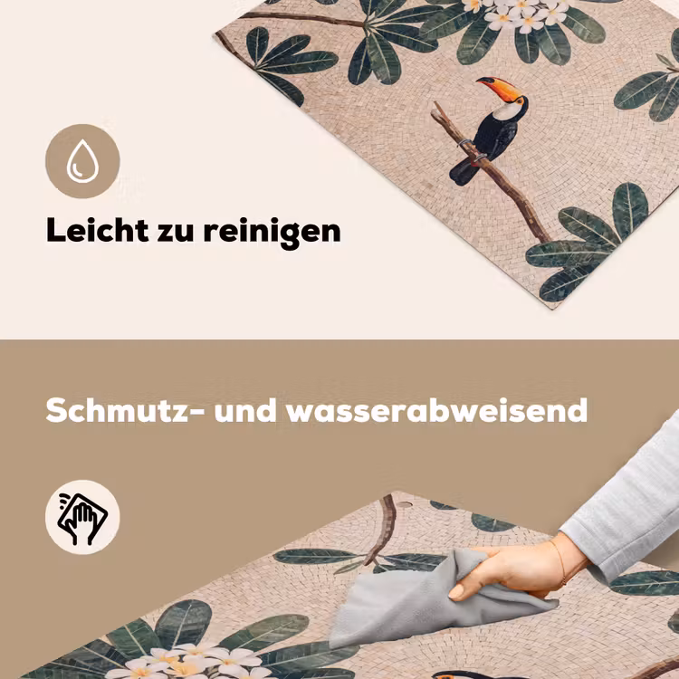 Vogel - Mozaïek - Tropisch - Natuur - Kleurrijk Inductie beschemer met haakjes klein -ky-schoon-de