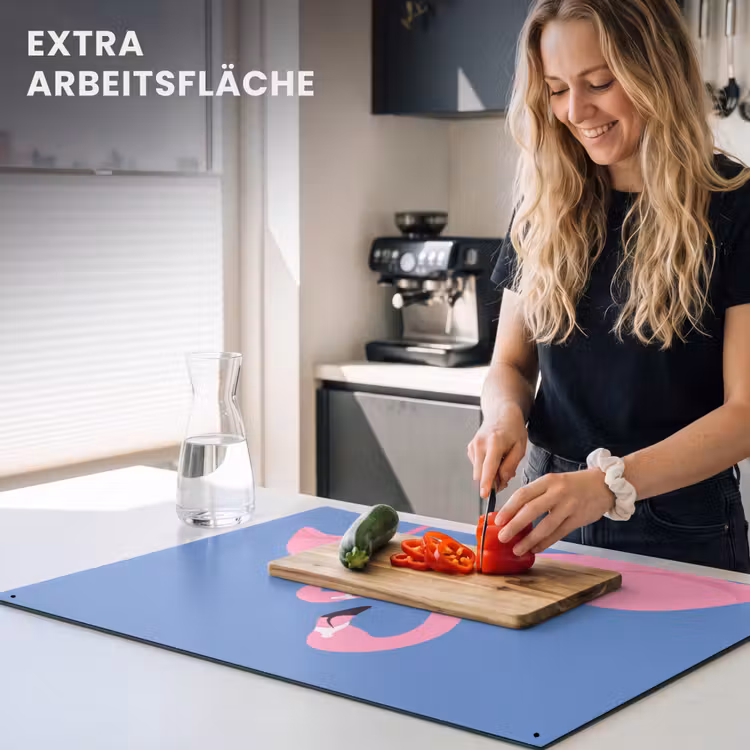 Vogel - Paar - Dieren - Modern - Roze Inductie beschemer met haakjes klein -ky-usp-de