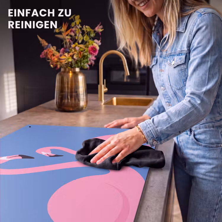 Vogel - Paar - Dieren - Modern - Roze Inductie beschemer met haakjes klein -ky-schoon-de