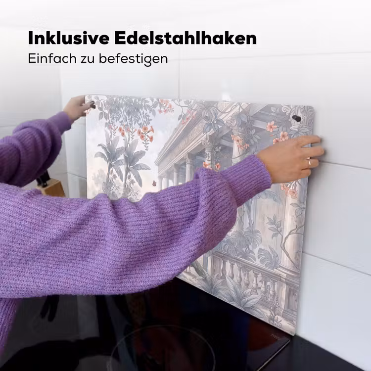 Vogel - Pauw - Architectuur - Klassiek - Groen Inductie beschemer met haakjes klein -ky-ophangen-de