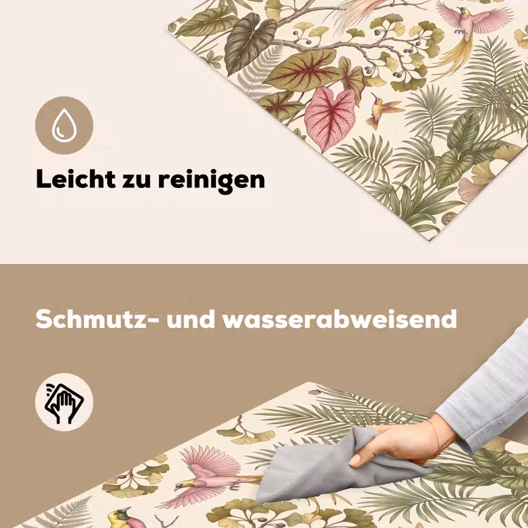 Vogels - Tropisch - Botanisch - Roze Inductie beschemer met haakjes klein -ky-schoon-de