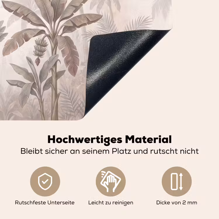 Vogel - Tropisch - Jungle - Natuur - Beige Inductie beschemer met haakjes klein -ky-onderkant-de