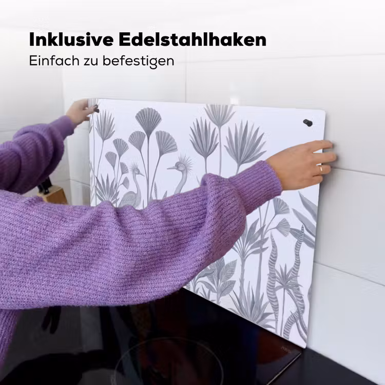 Vogel - Tropisch - Illustratie - Blauwgrijs - Natuur Inductie beschemer met haakjes klein -ky-ophangen-de