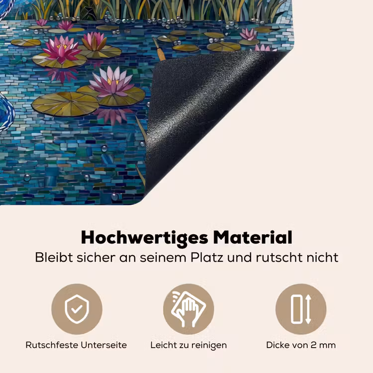 Vogel - Water - Natuur - Abstract - Blauw Inductie beschemer met haakjes klein -ky-onderkant-de