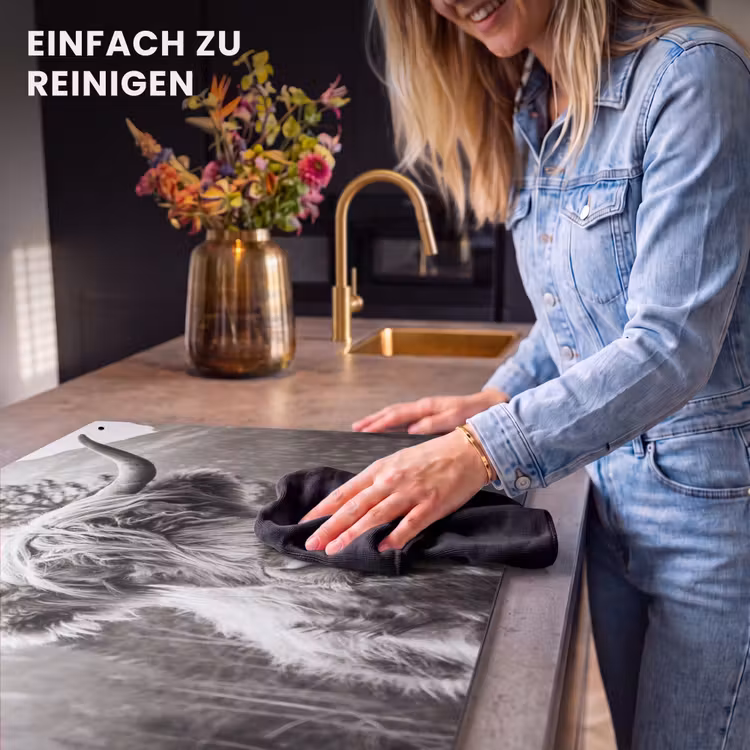 2-in-1 Herdabdeckplatte & Spritzschutz - Wächter der Berge - Bewaker van de Bergen Inductie beschemer met haakjes klein