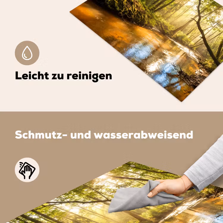 Bos - Beek - Zonlicht - Natuur - Groen Inductie beschemer met haakjes klein -ky-schoon-de
