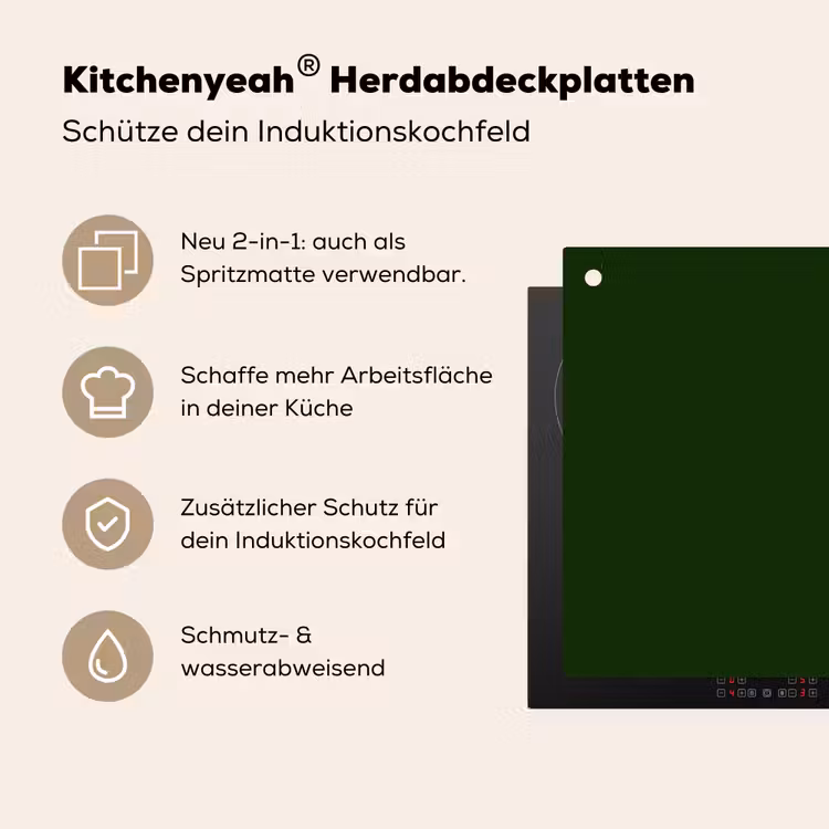 Forest - Green - Groen Inductie beschemer met haakjes klein 777 -ky-usp-de