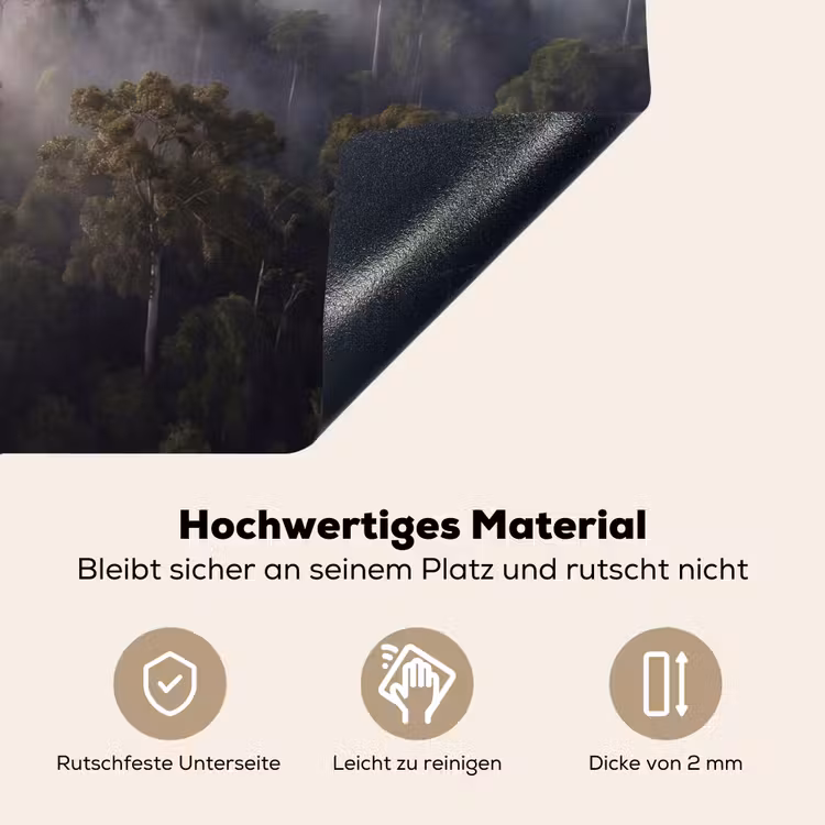 Bos - Mist - Natuur - Groen Inductie beschemer met haakjes klein -ky-onderkant-de