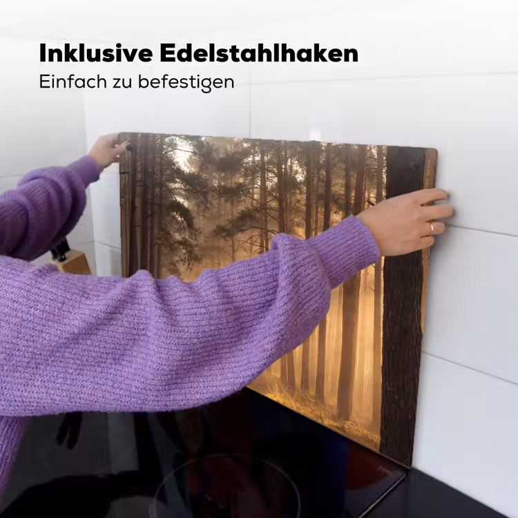 Bos - Mist - Zonlicht Inductie beschemer met haakjes klein -ky-ophangen-de