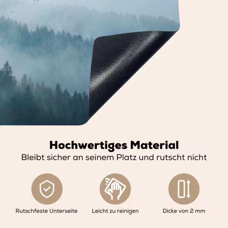 Bos - Mist - Vogels - Natuur - Groen Inductie beschemer met haakjes klein -ky-onderkant-de