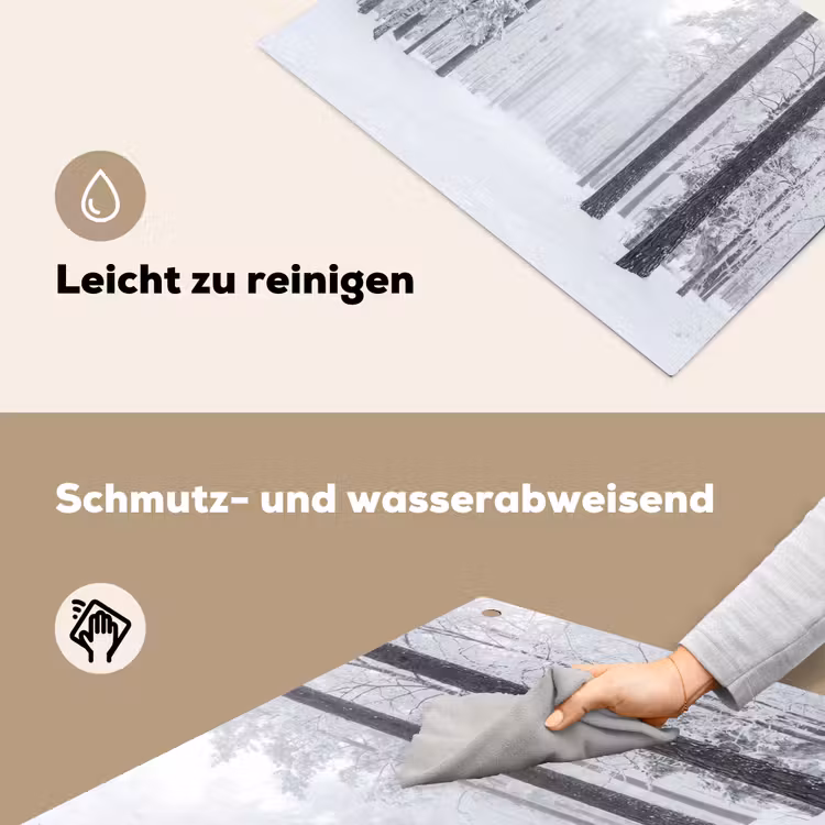 Bos - Sneeuw - Pad - Winter - Stilte Inductie beschemer met haakjes klein -ky-schoon-de