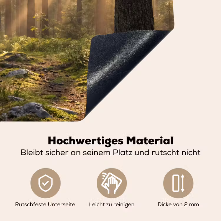 Bos - Zonlicht - Gras Inductie beschemer met haakjes klein -ky-onderkant-de