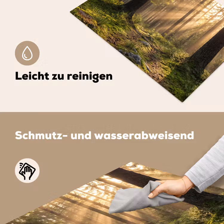 Bos - Zonlicht - Gras Inductie beschemer met haakjes klein -ky-schoon-de