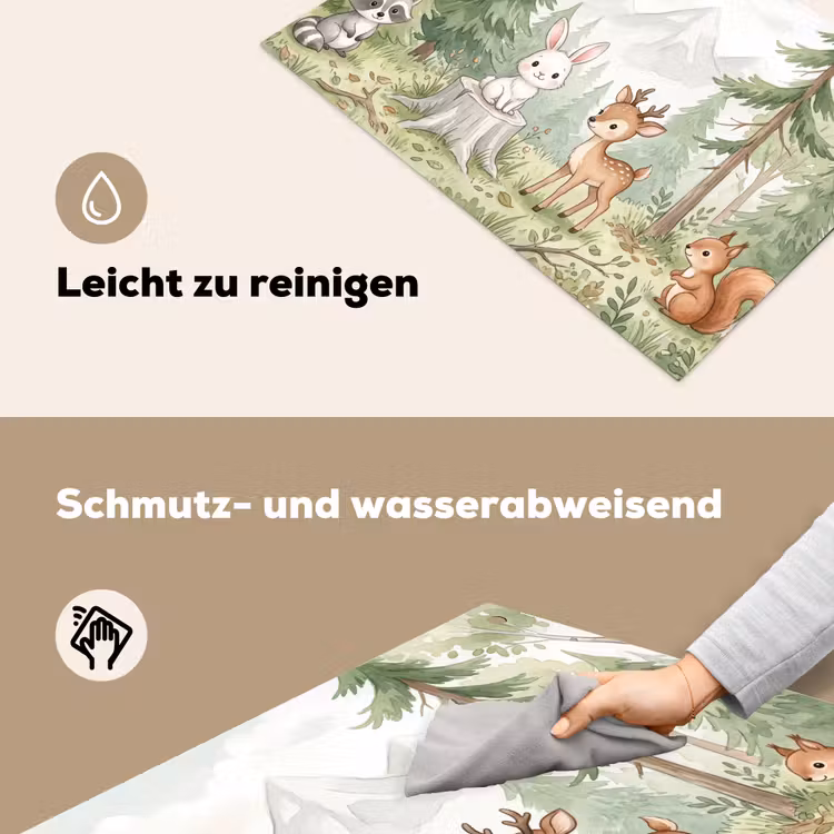 Bos - Dieren - Groen Inductie beschemer met haakjes klein -ky-schoon-de