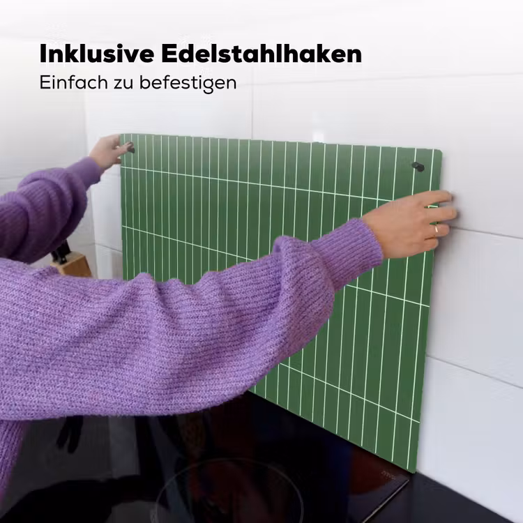 Wandtegel - Verticaal - Donkergroen Inductie beschemer met haakjes klein 777 -ky-ophangen-de