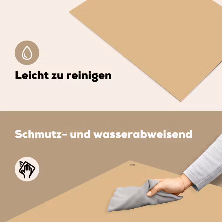 Warm - Sand - Nude Inductie beschemer met haakjes klein 777 -ky-schoon-de