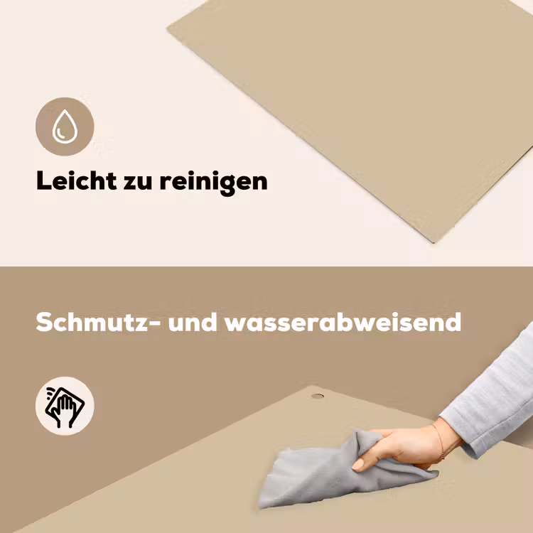 Warm - Sand - Nude Inductie beschemer met haakjes klein 777 -ky-schoon-de
