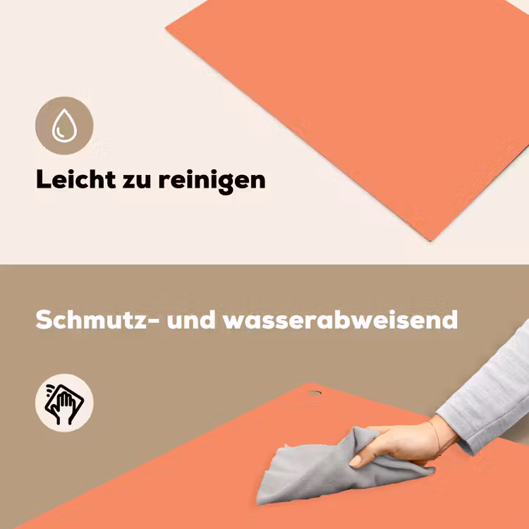 Warm - Clay - Terracotta Inductie beschemer met haakjes klein 777 -ky-schoon-de