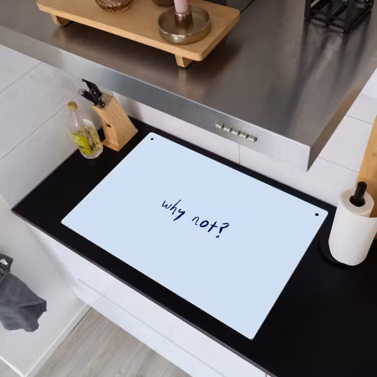 Why not - Blauw - Donker blauw - Quote Inductie beschemer met haakjes klein -sfeer1