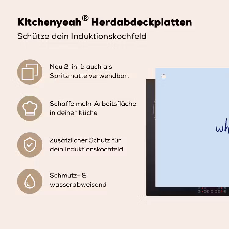 Why not - Blauw - Donker blauw - Quote Inductie beschemer met haakjes klein -ky-usp-de