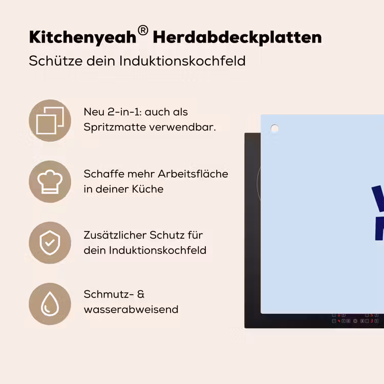 Why not - Blauw - Licht blauw - Quote Inductie beschemer met haakjes klein -ky-usp-de