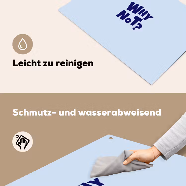 Why not - Blauw - Licht blauw - Quote Inductie beschemer met haakjes klein -ky-schoon-de