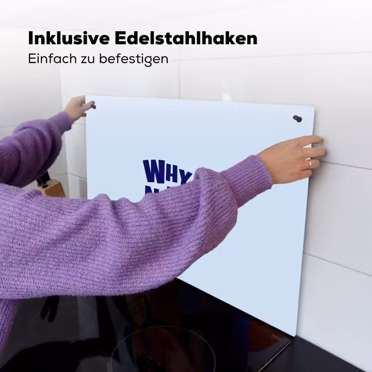 Why not - Blauw - Licht blauw - Quote Inductie beschemer met haakjes klein -ky-ophangen-de
