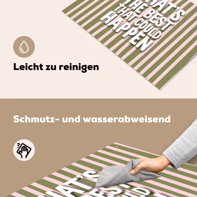 What's the best that could happen - Strepen - Groen - Roze Inductie beschemer met haakjes klein -ky-schoon-de